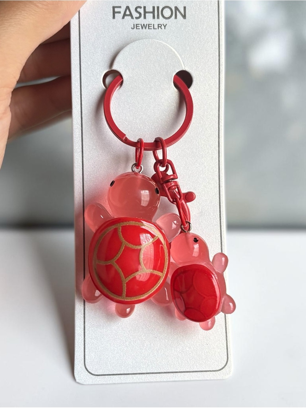 Red Turtle Keychain Duo - Picture 2 of 2